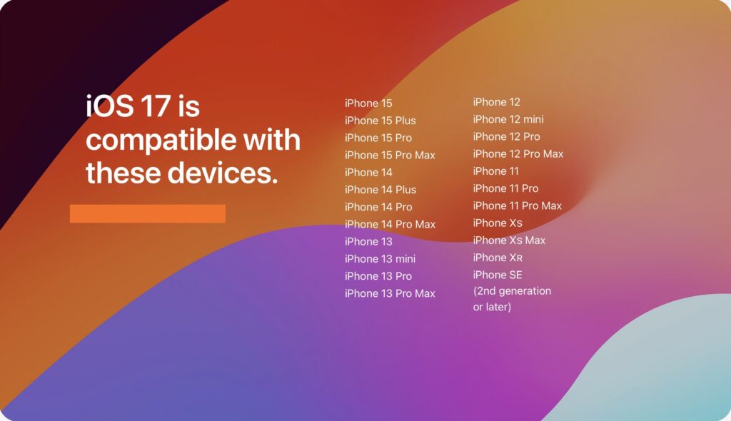 iOS 17 Supported Devices: Is Your Device on the List ? ios 17 supported devices list